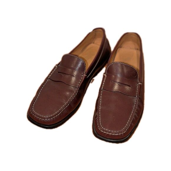 Tods Hickory Brown Leather Slip-On Loafers - Men\'s Size US 10‎ Preppy Old Money main image 8